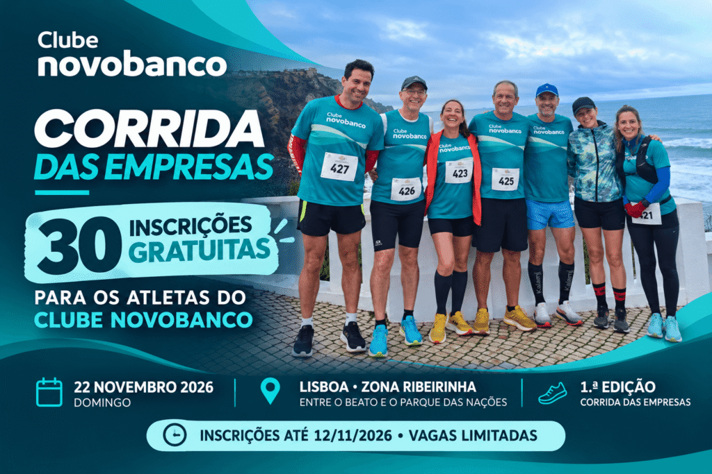 1.ª edição da Corrida das Empresas – 30 inscrições gratuitas para atletas do Clube novobanco